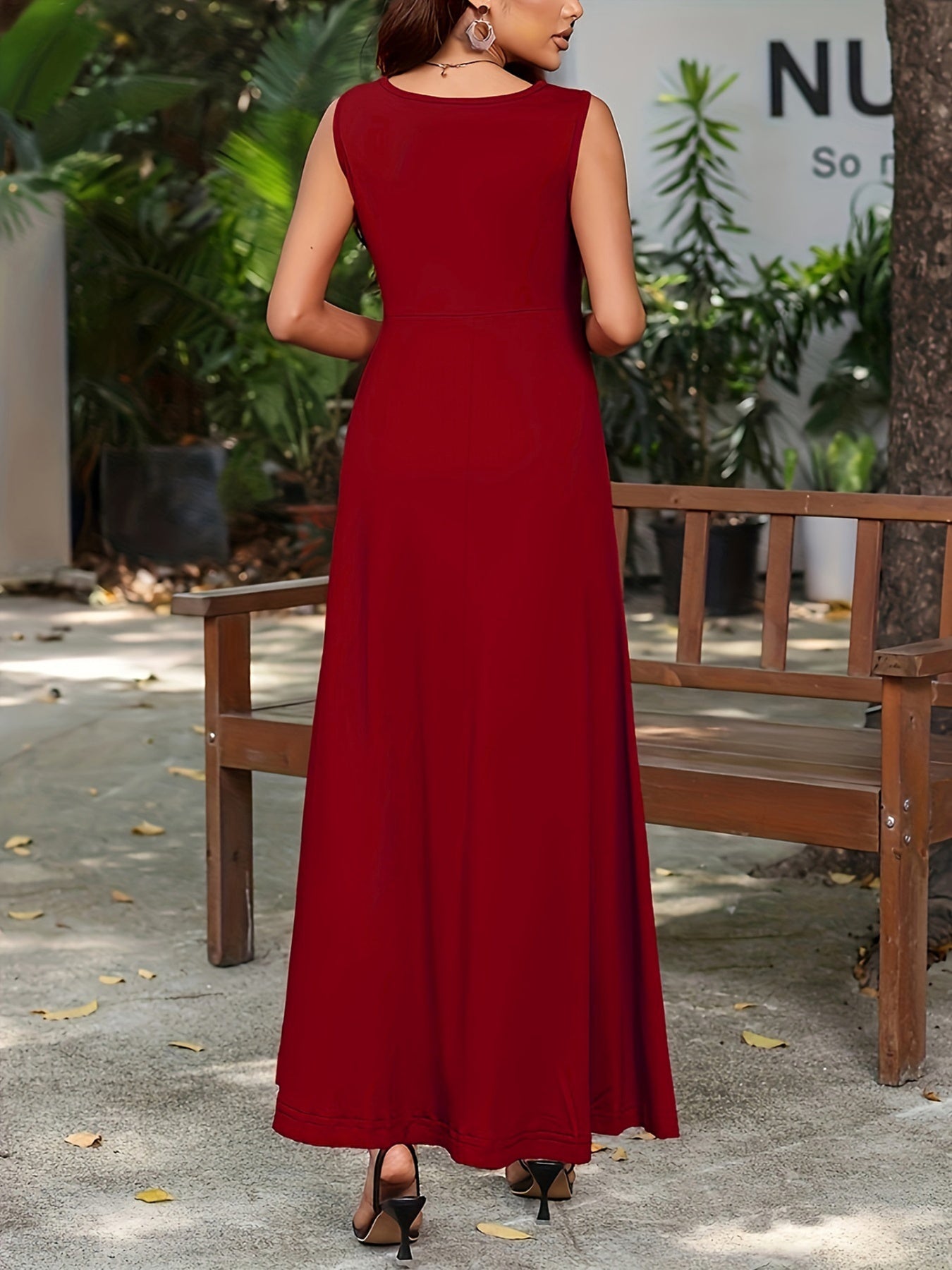 Sleeveless Flowy Maxi Dress Fitggins