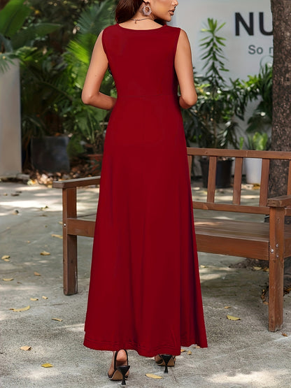 Sleeveless Flowy Maxi Dress Fitggins