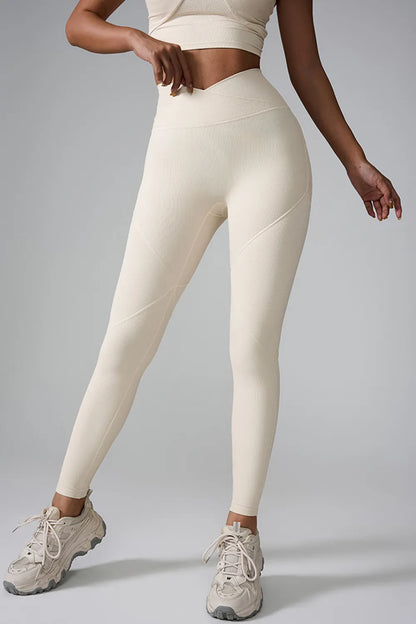 High Waist Active Leggings Ivory Fitggins