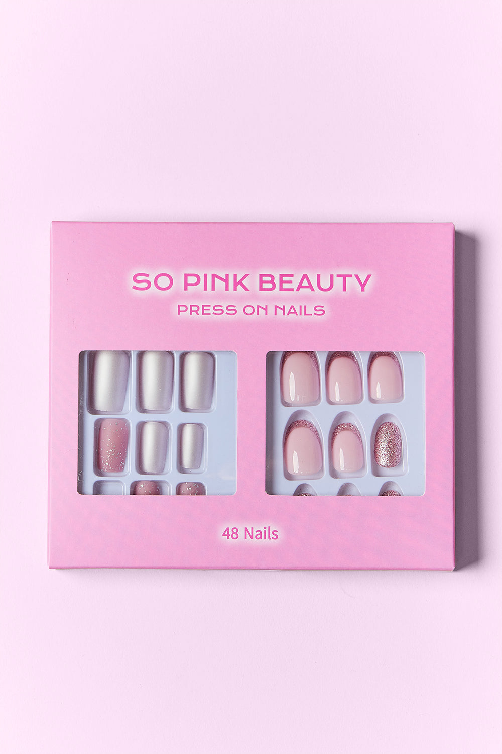 SO PINK BEAUTY Press On Nails 2 Packs - - FITGGINS