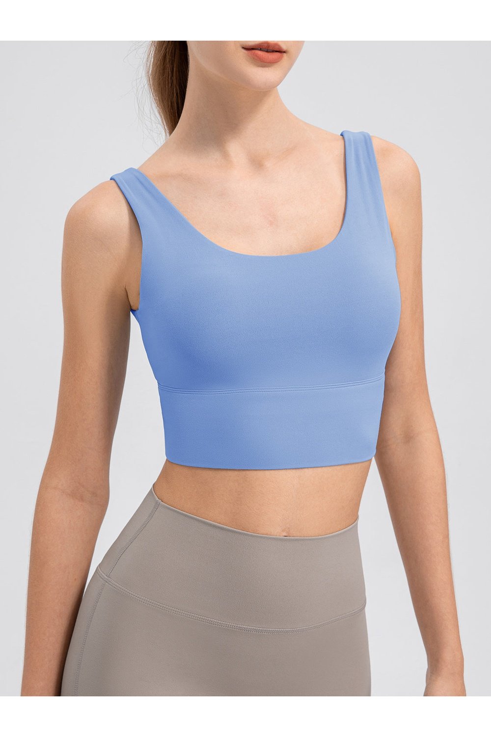 Scoop Neck Wide Strap Active Tank - Crop Tops & Tank Tops - FITGGINS