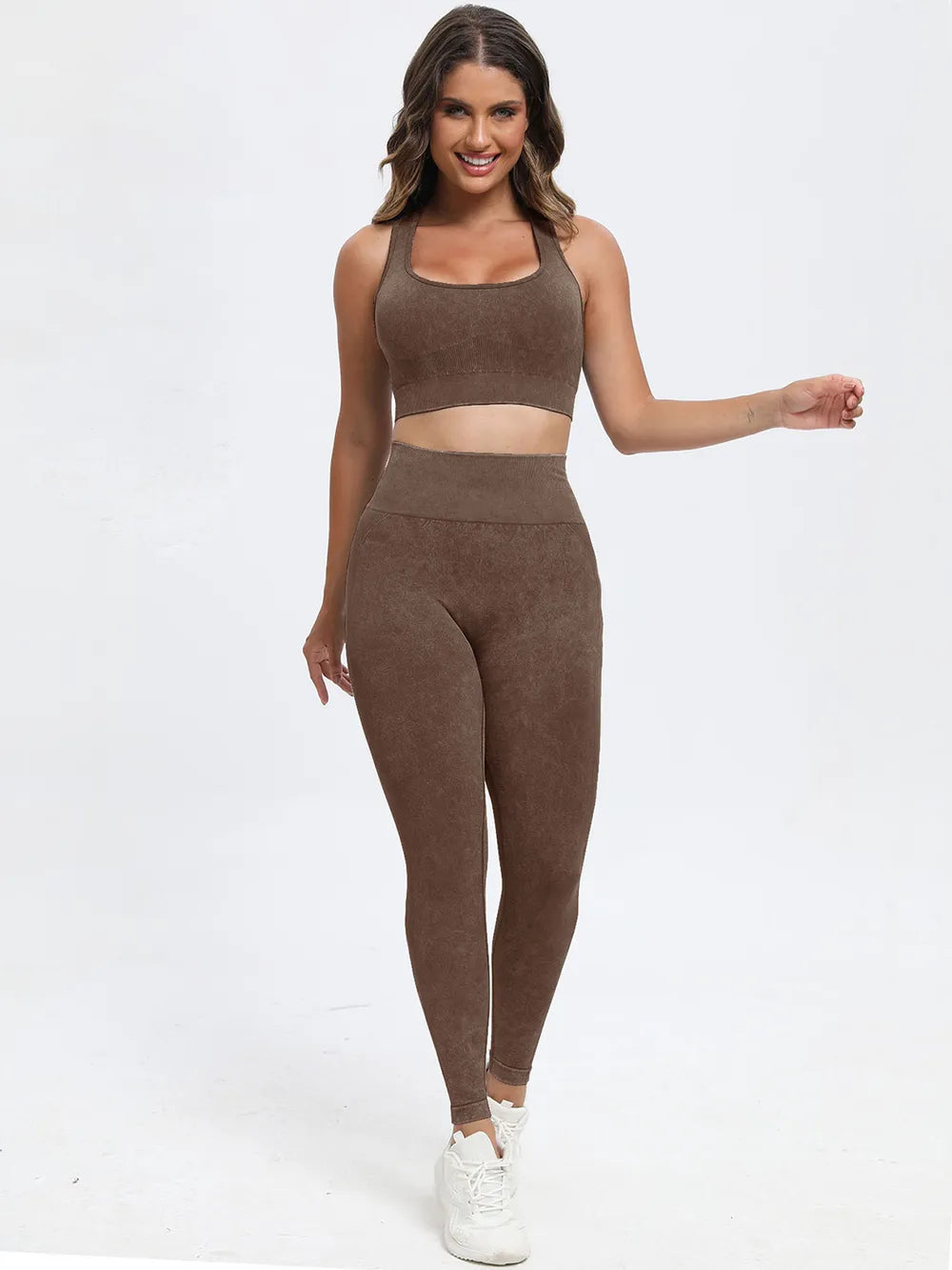 Scoop Neck Wide Strap Top and Pants Active Set Fitggins