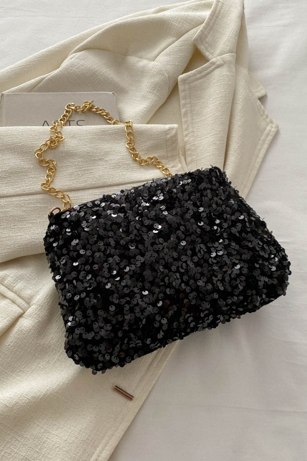 Sequin Removable Strap Shoulder Bag - Handbag - FITGGINS