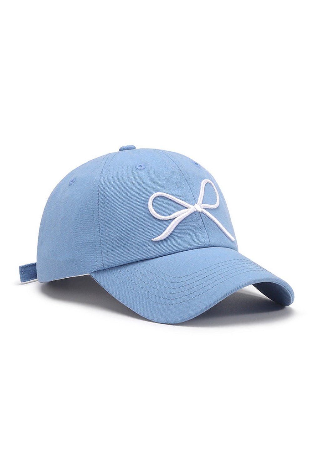 Bow Embroidered Cotton Baseball Cap - Hats - FITGGINS