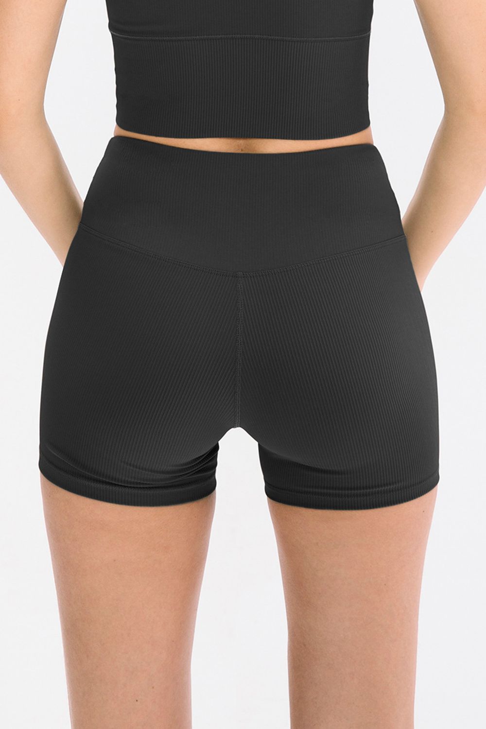 Slim Fit Wide Waistband Sports Shorts Fitggins