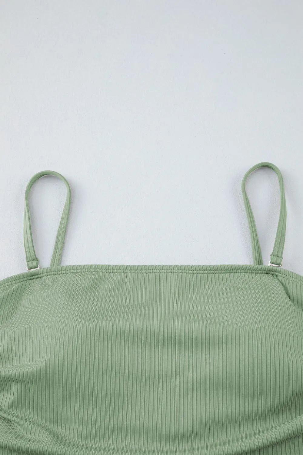 Ribbed Drawstring Sides Cutout One Piece Swimsuit Fitggins