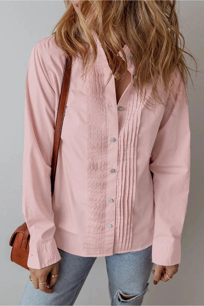 Button Up Long Sleeve Shirt - Shirts - FITGGINS