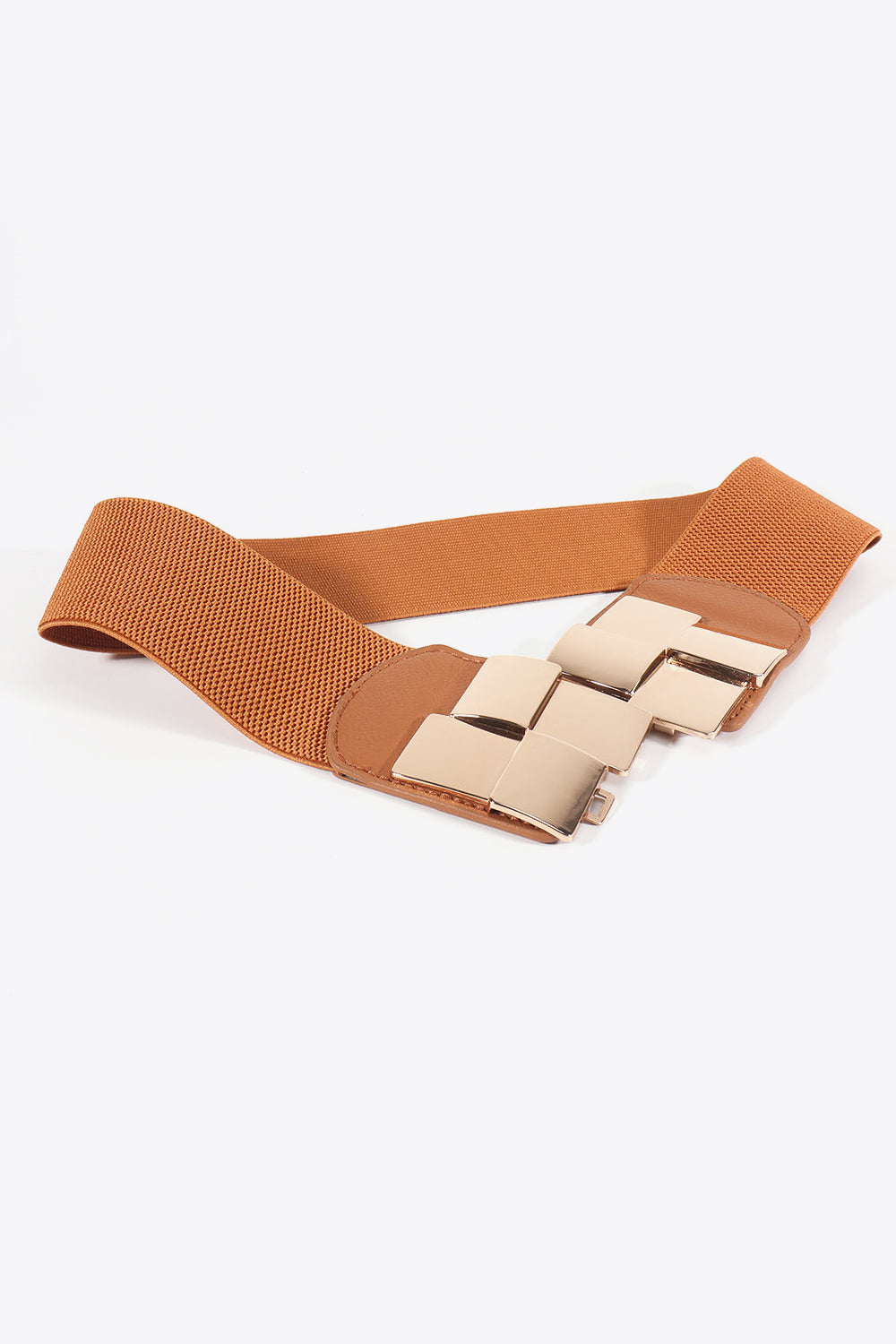 Geometric Buckle Elastic Wide Belt - Belt - FITGGINS