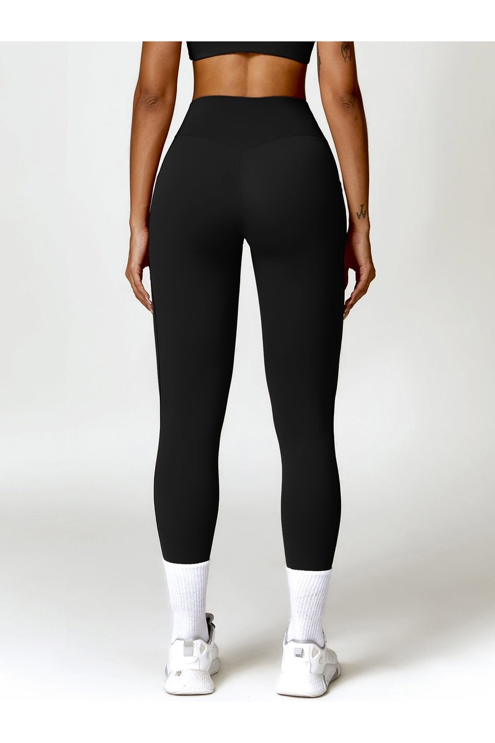 Twisted High Waist Active Pants with Pockets - Leggings - FITGGINS