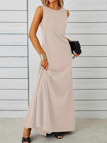 Sleeveless Flowy Maxi Dress Fitggins
