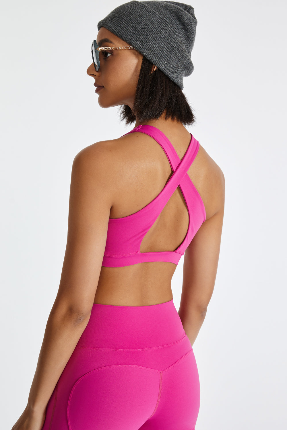 Ruched Crisscross Active Tank - Crop Tops & Tank Tops - FITGGINS