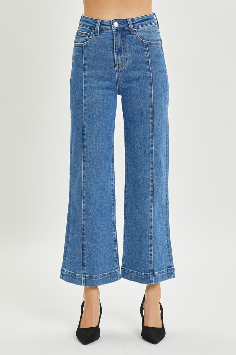 RISEN Full Size High Rise Wide Leg Jeans - Jeans - FITGGINS