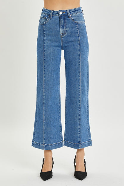 RISEN Full Size High Rise Wide Leg Jeans - Jeans - FITGGINS