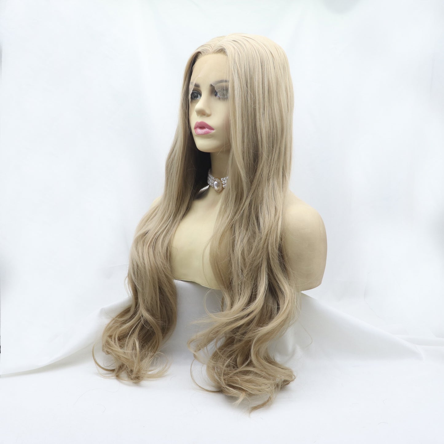 13*3" Lace Front Wigs Synthetic Long Wavy 24" 130% Density - Hair - FITGGINS