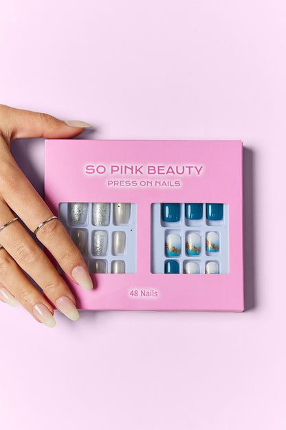 SO PINK BEAUTY Press On Nails 2 Packs - - FITGGINS