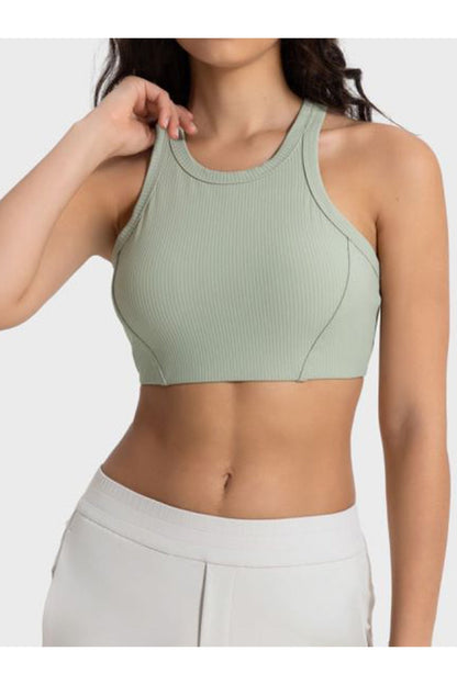 Millennia Wide Strap Cropped Sport Tank - Crop Tops & Tank Tops - FITGGINS