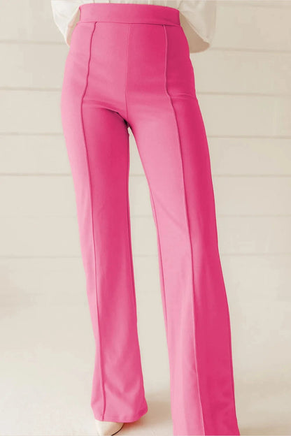High Waist Straight Leg Pants Fitggins