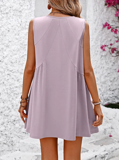 Mandy V-Neck Sleeveless Mini Dress Fitggins