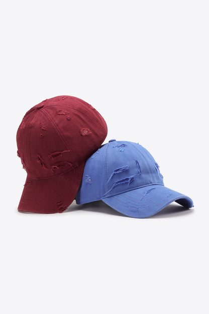 Distressed Adjustable Baseball Cap - Hats - FITGGINS