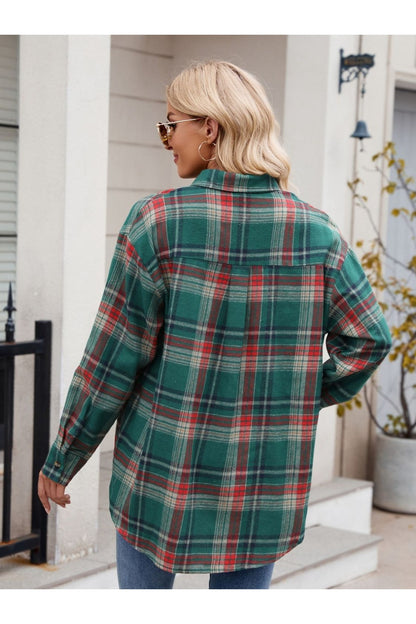 Mandy Plaid Button Up Long Sleeve Shirt Fitggins