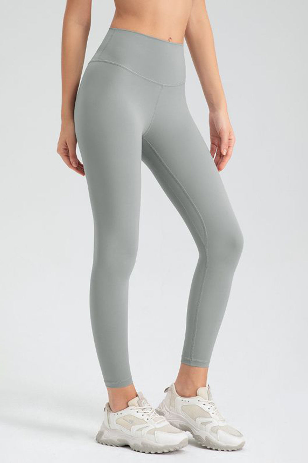 Wide Waistband Slim Fit Active Leggings - Leggings - FITGGINS