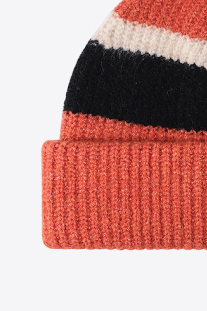 Tricolor Cuffed Knit Beanie - Hats - FITGGINS