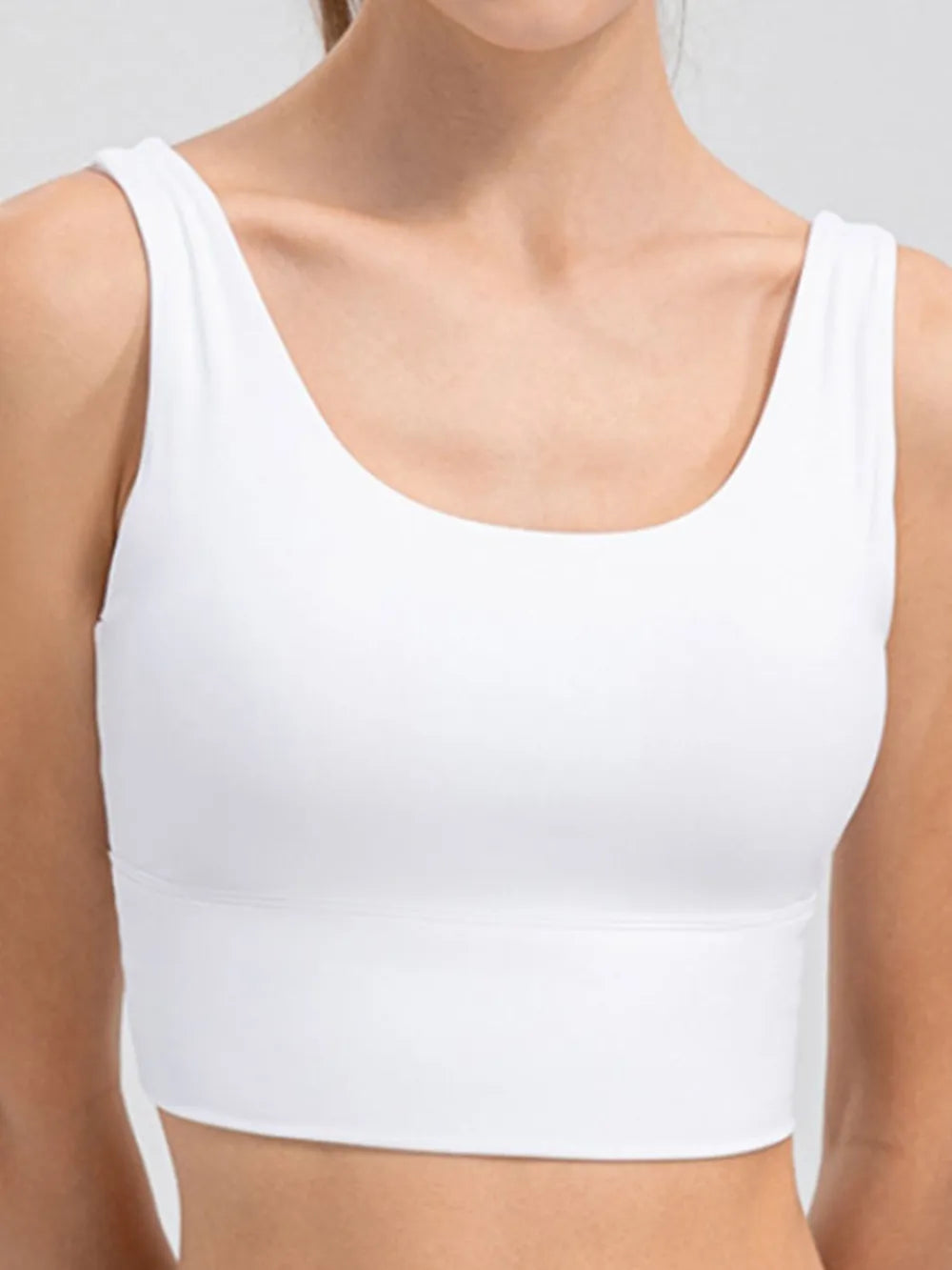 Scoop Neck Wide Strap Active Tank Fitggins
