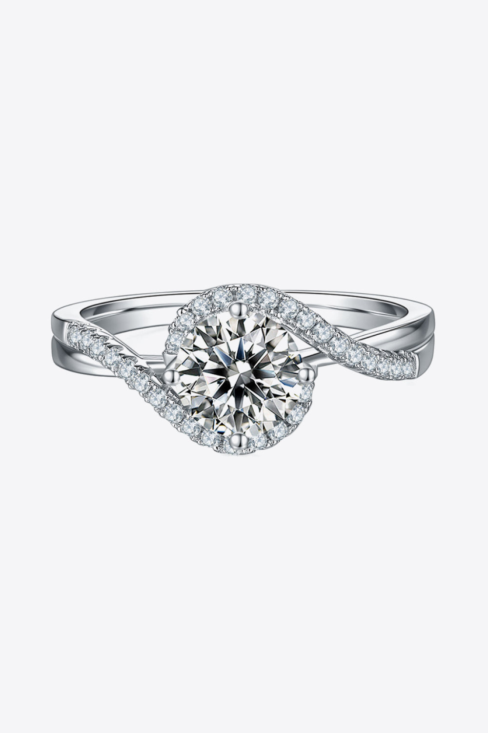 1 Carat Moissanite Crisscross Ring - Rings - FITGGINS