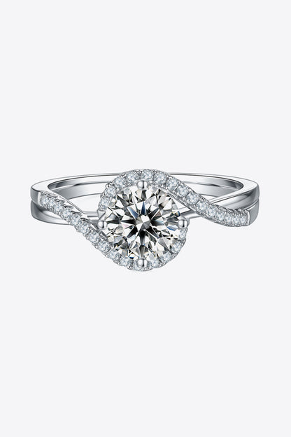 1 Carat Moissanite Crisscross Ring - Rings - FITGGINS