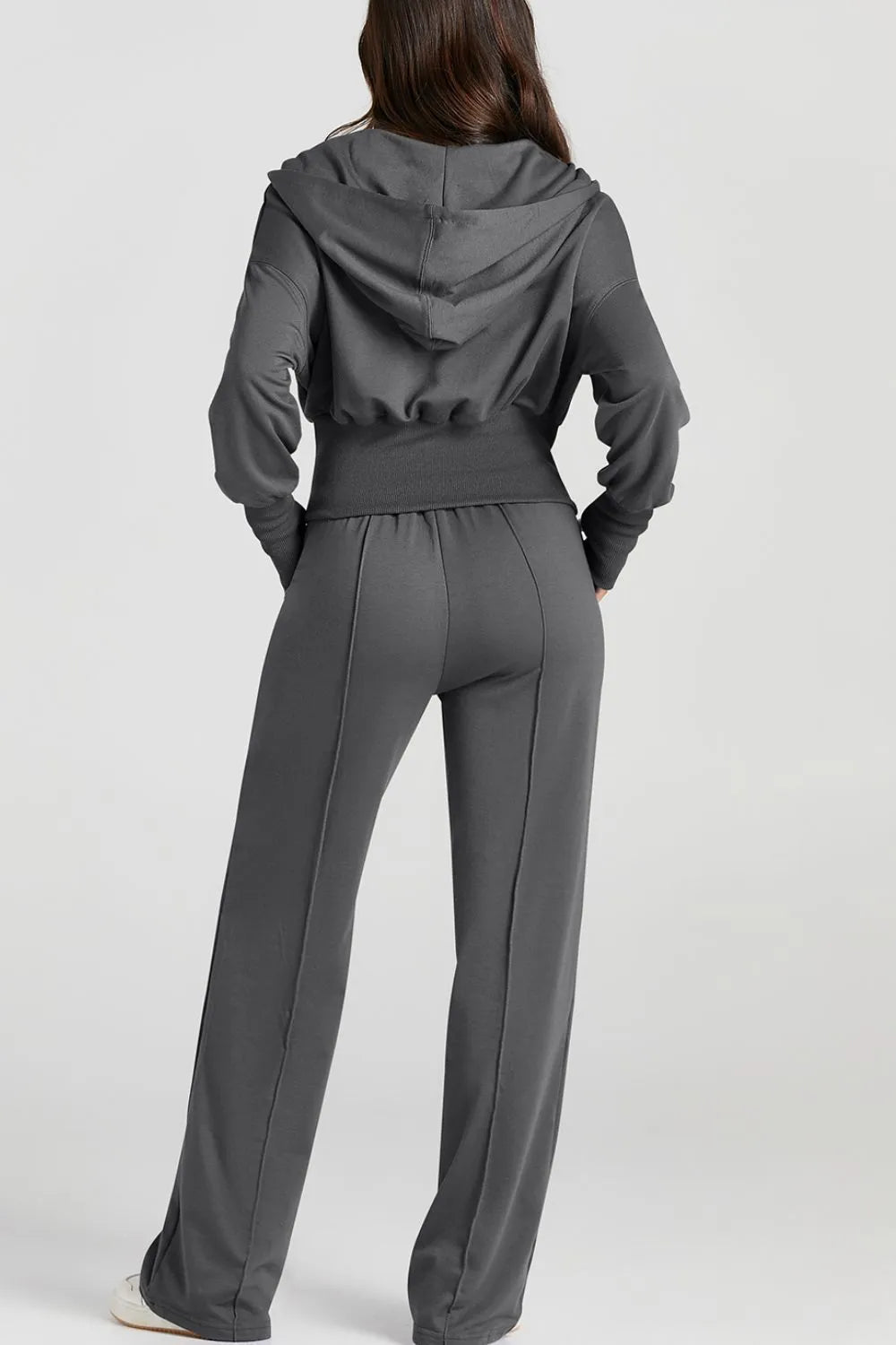 Zip-Up Hoodie and Pants Active Set Fitggins