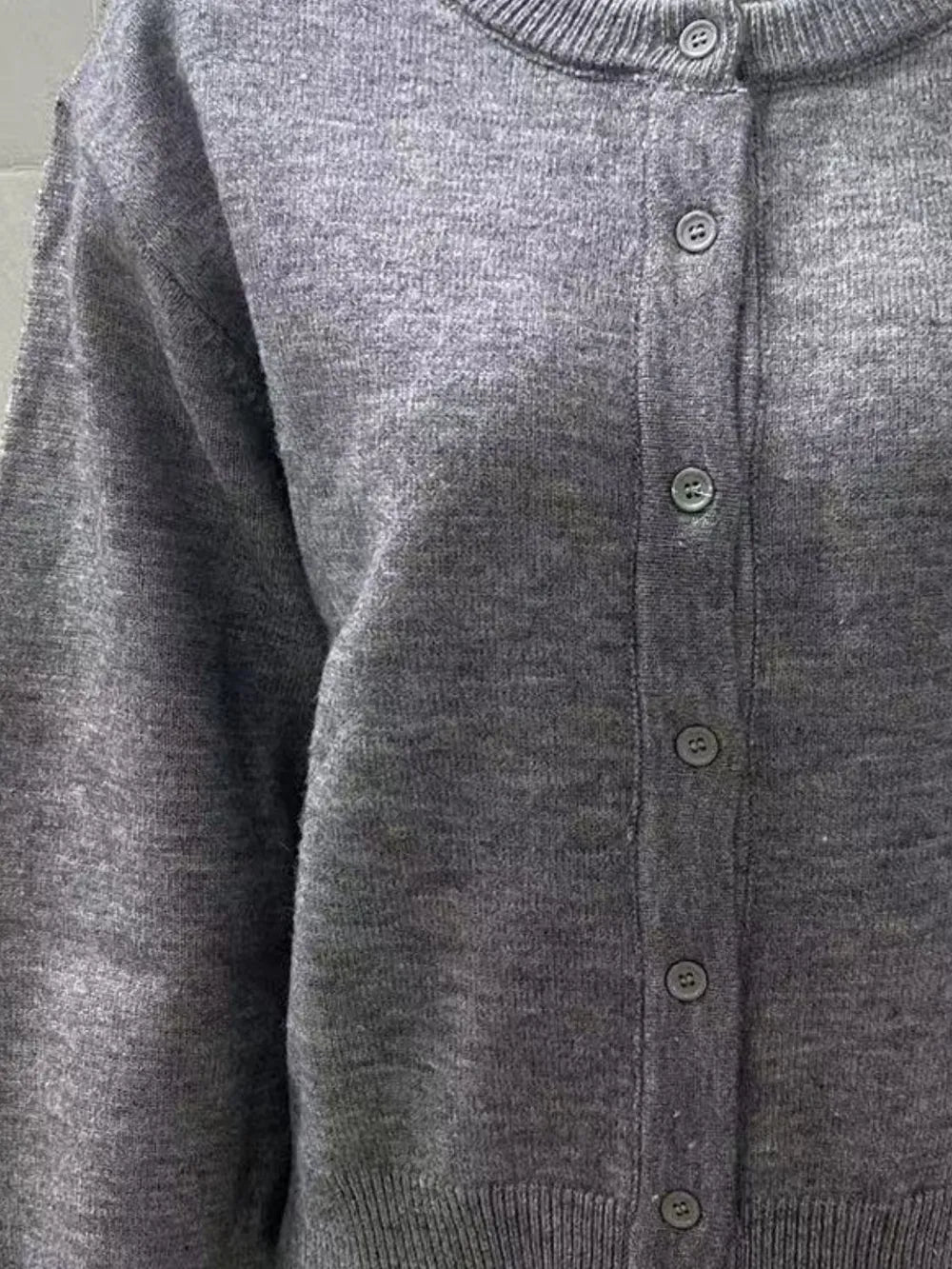 Button Down Long Sleeve Cardigan Fitggins