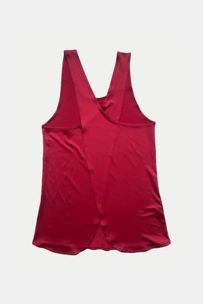 Crisscross Scoop Neck Active Tank - Crop Tops & Tank Tops - FITGGINS