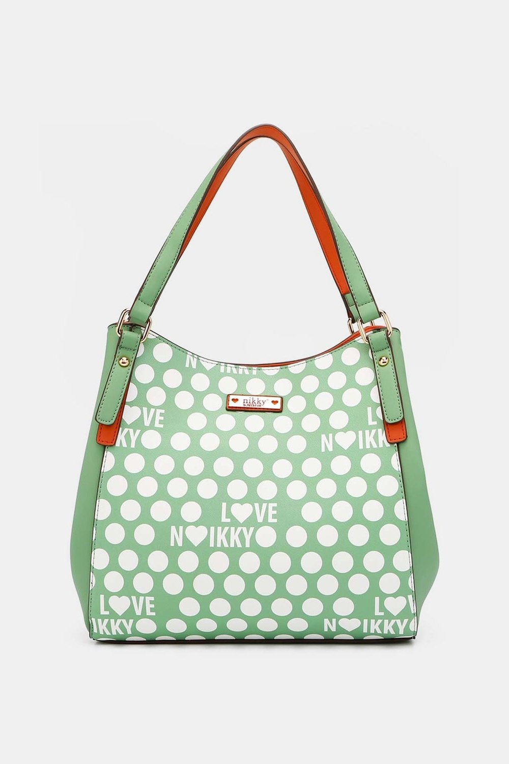 Nicole Lee USA Contrast Polka Dot Handbag - Handbag - FITGGINS