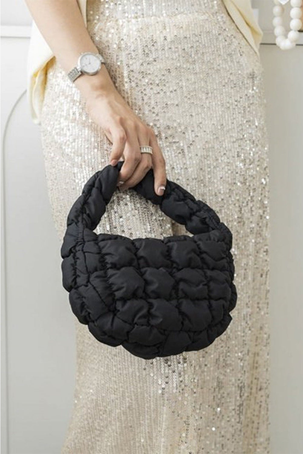 Zenana Quilted Micro Puffy Handbag - Handbag - FITGGINS