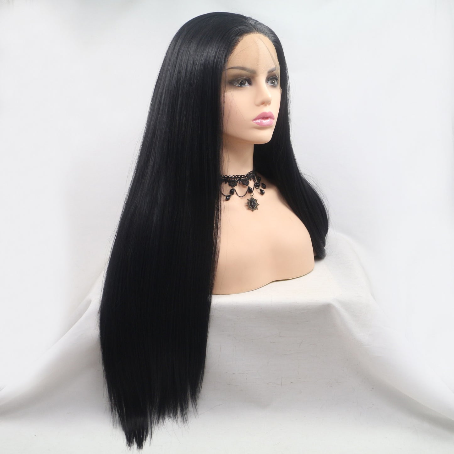 13*3" Lace Front Wigs Synthetic Long Straight 24" 130% Density - Hair - FITGGINS