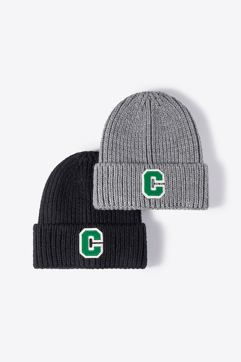 Letter C Patch Cuffed Beanie - Hats - FITGGINS