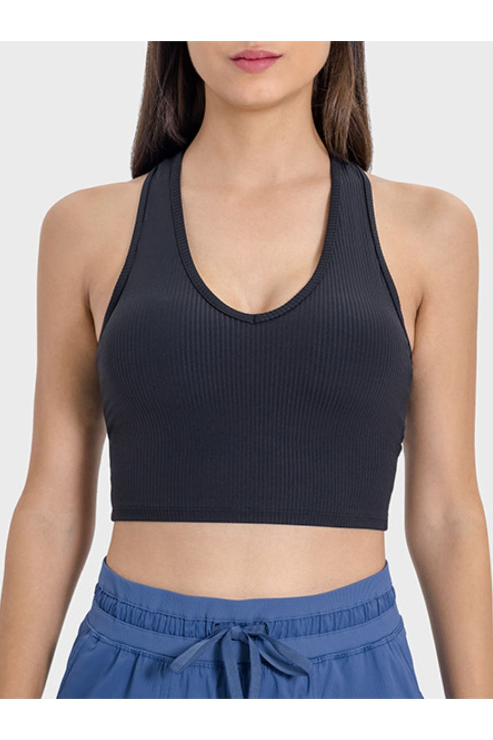 Millennia Scoop Neck Wide Strap Active Tank - Crop Tops & Tank Tops - FITGGINS