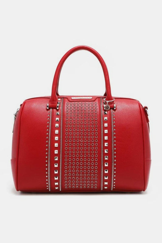 Nicole Lee USA Studded Boston Bag - Handbag - FITGGINS