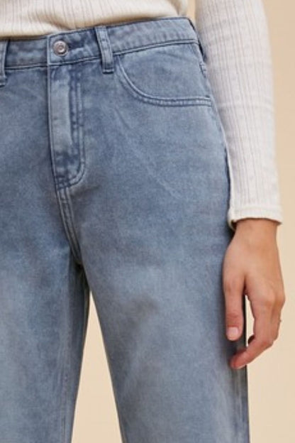 Annie Wear Distressed Raw Hem Jeans - Jeans - FITGGINS