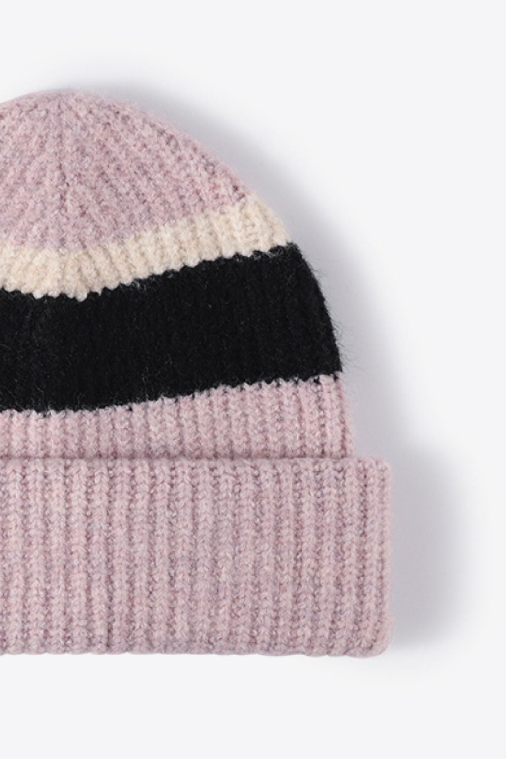 Tricolor Cuffed Knit Beanie - Hats - FITGGINS