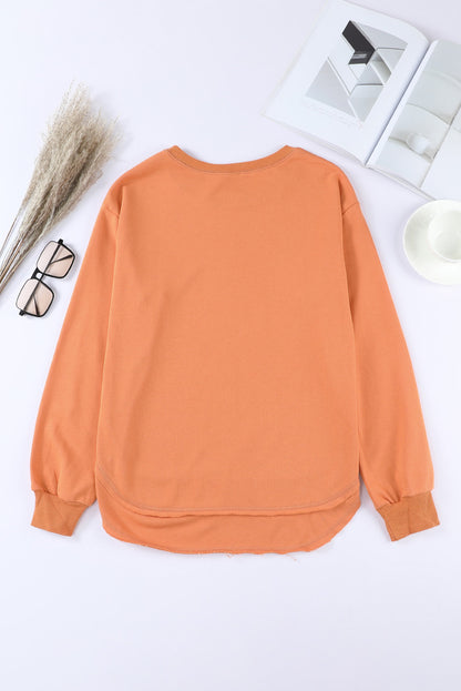 Side Slit Drop Shoulder Sweatshirt Fitggins