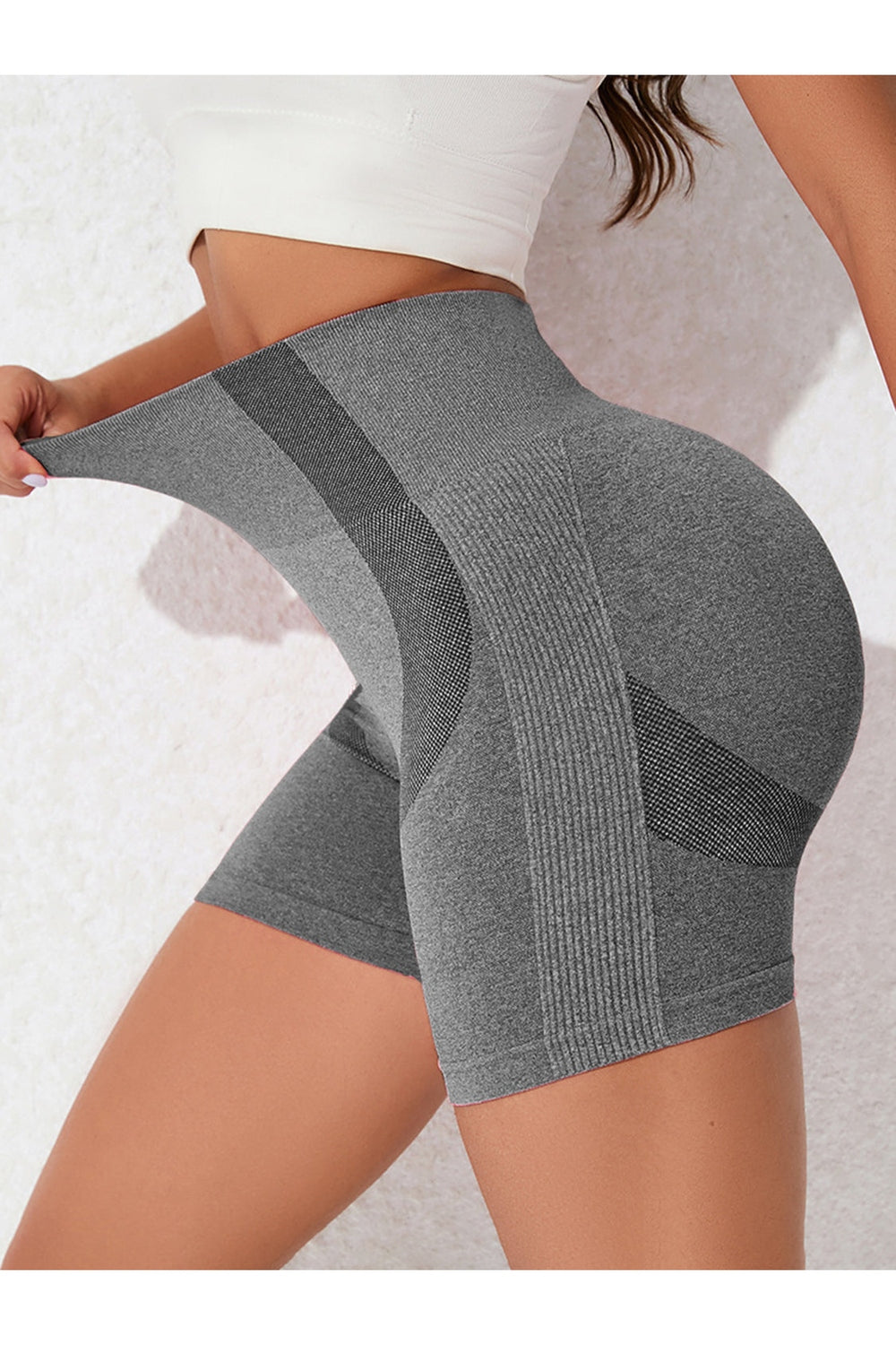 High Waist Active Shorts - Short Leggings - FITGGINS