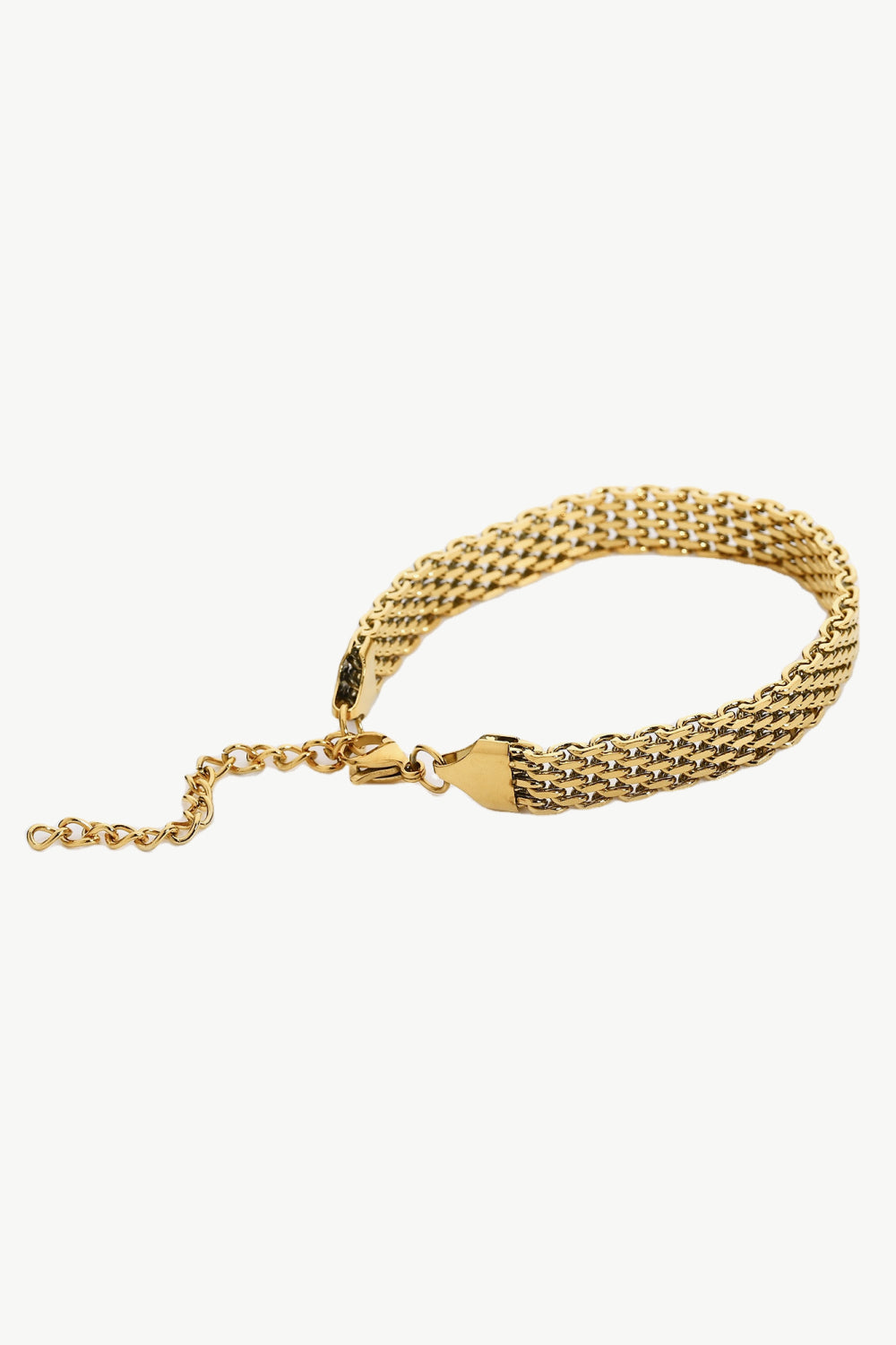 18K Gold-Plated Wide Chain Bracelet - Bracelets - FITGGINS