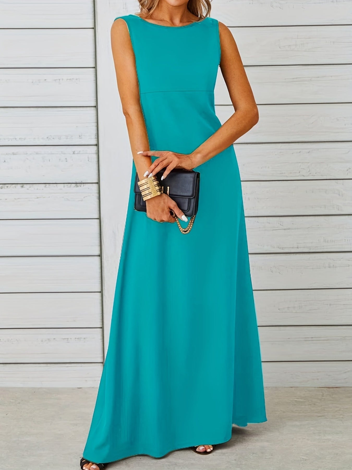 Sleeveless Flowy Maxi Dress Fitggins