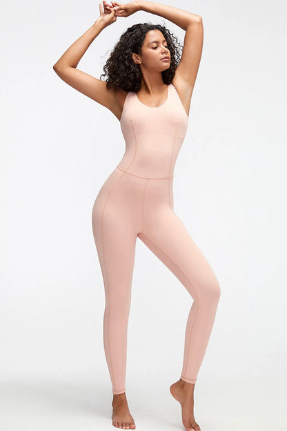 Crisscross Wide Strap Active Jumpsuit Fitggins