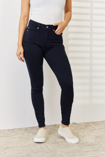 Judy Blue Full Size Garment Dyed Tummy Control Skinny Jeans - Jeans - FITGGINS