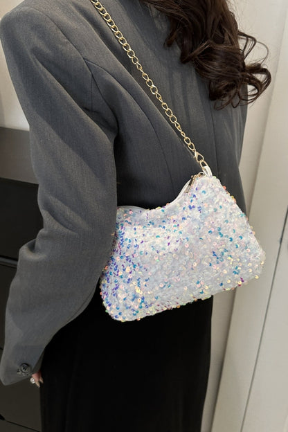 Sequin Removable Strap Shoulder Bag - Handbag - FITGGINS