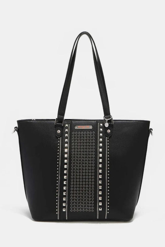 Nicole Lee USA Studded Decor Tote Bag - Handbag - FITGGINS