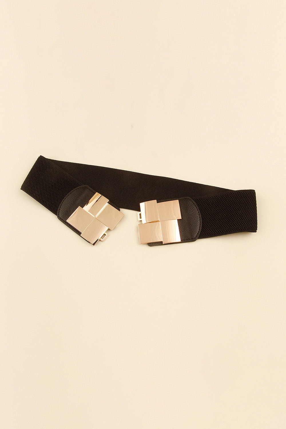 Geometric Buckle Elastic Wide Belt - Belt - FITGGINS