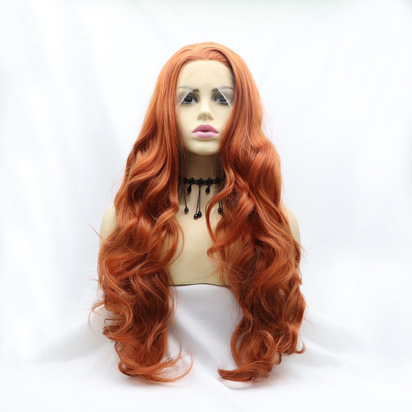 13*3" Lace Front Wigs Synthetic Long Wavy 24" 130% Density - Hair - FITGGINS